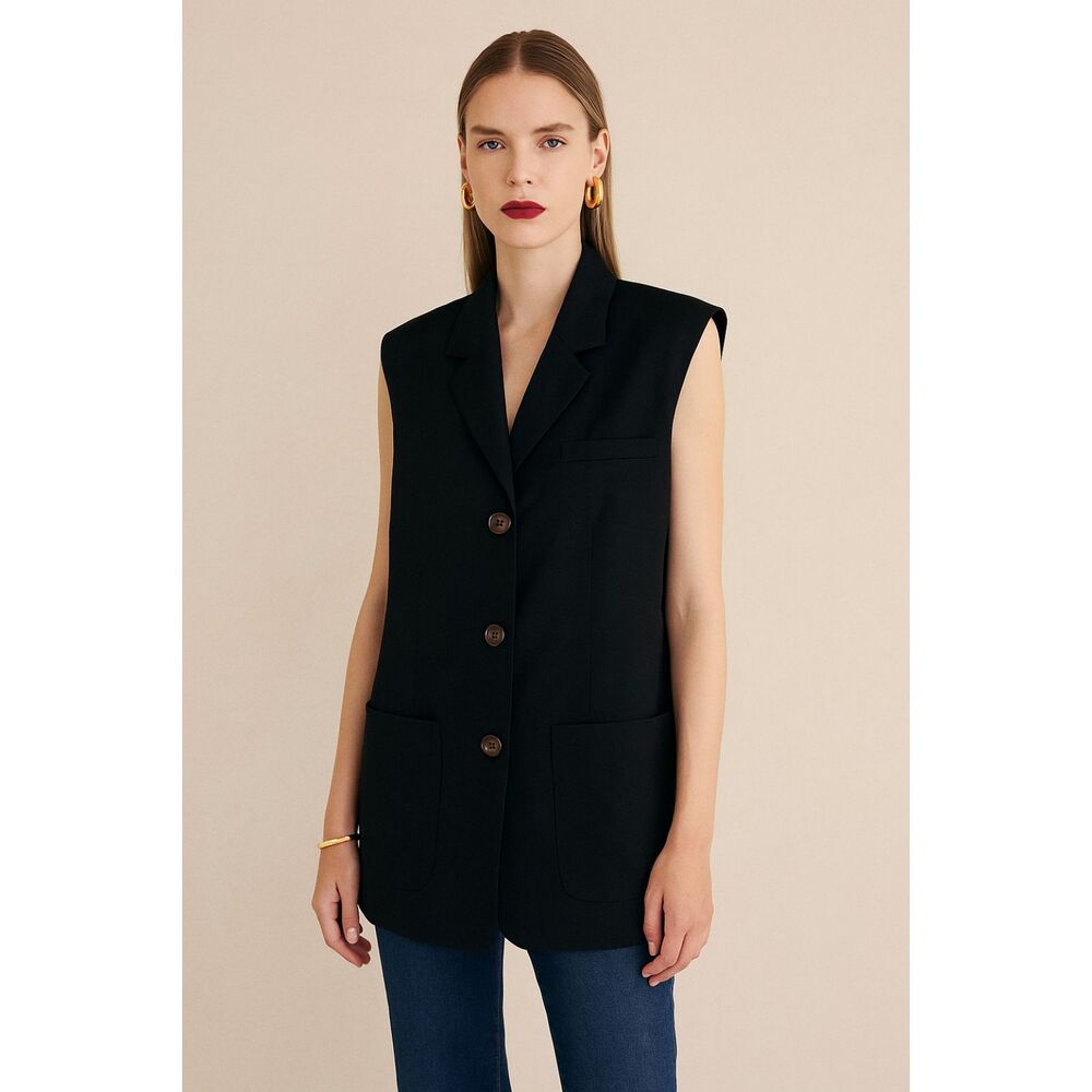 Sonia Bogner Blazer Vest in Black 8